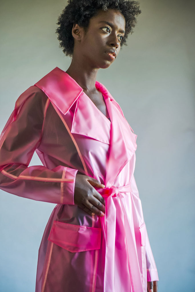 Trench Coat "Pink Panther" - Lunekova Fur and Fun