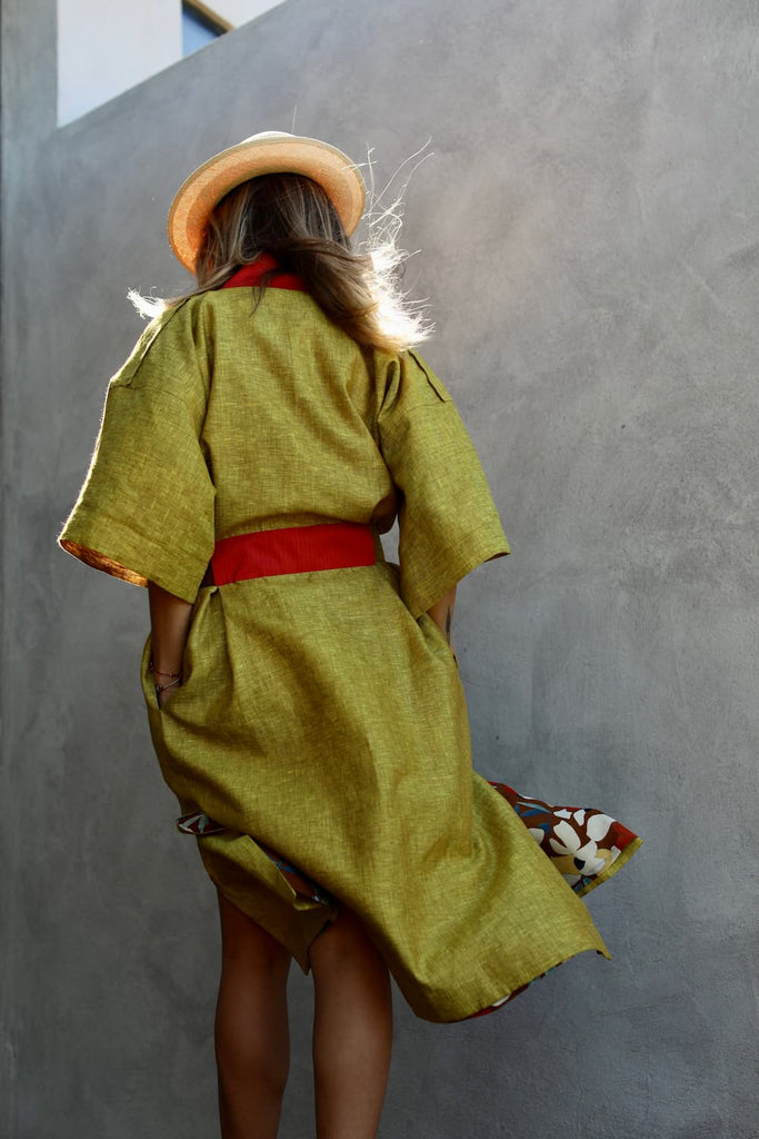 Reversible Kimono “Ms. Oliveira” - Lunekova Fur and Fun