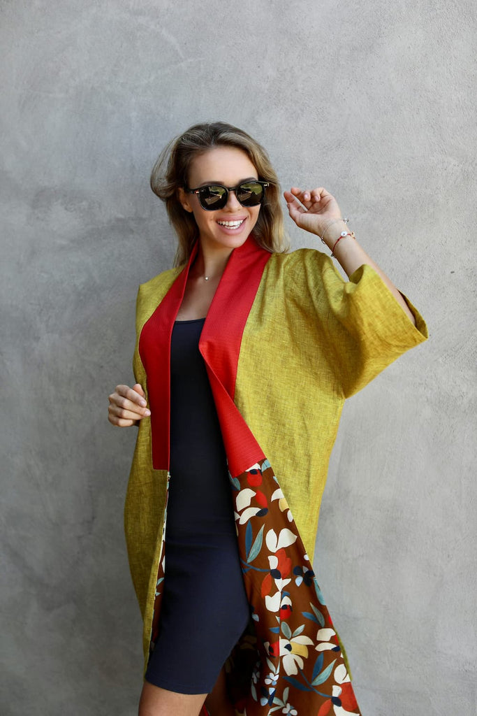Reversible Kimono “Ms. Oliveira” - Lunekova Fur and Fun